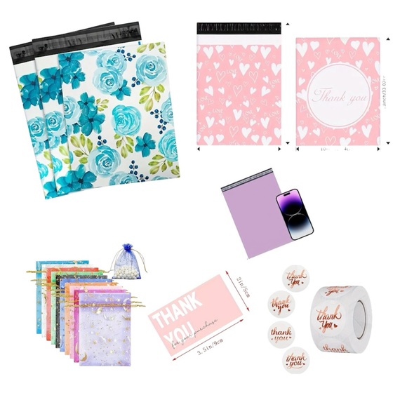 Other - COPY - Poly mailers and more! 55 pcs + 500 thank you stickers !